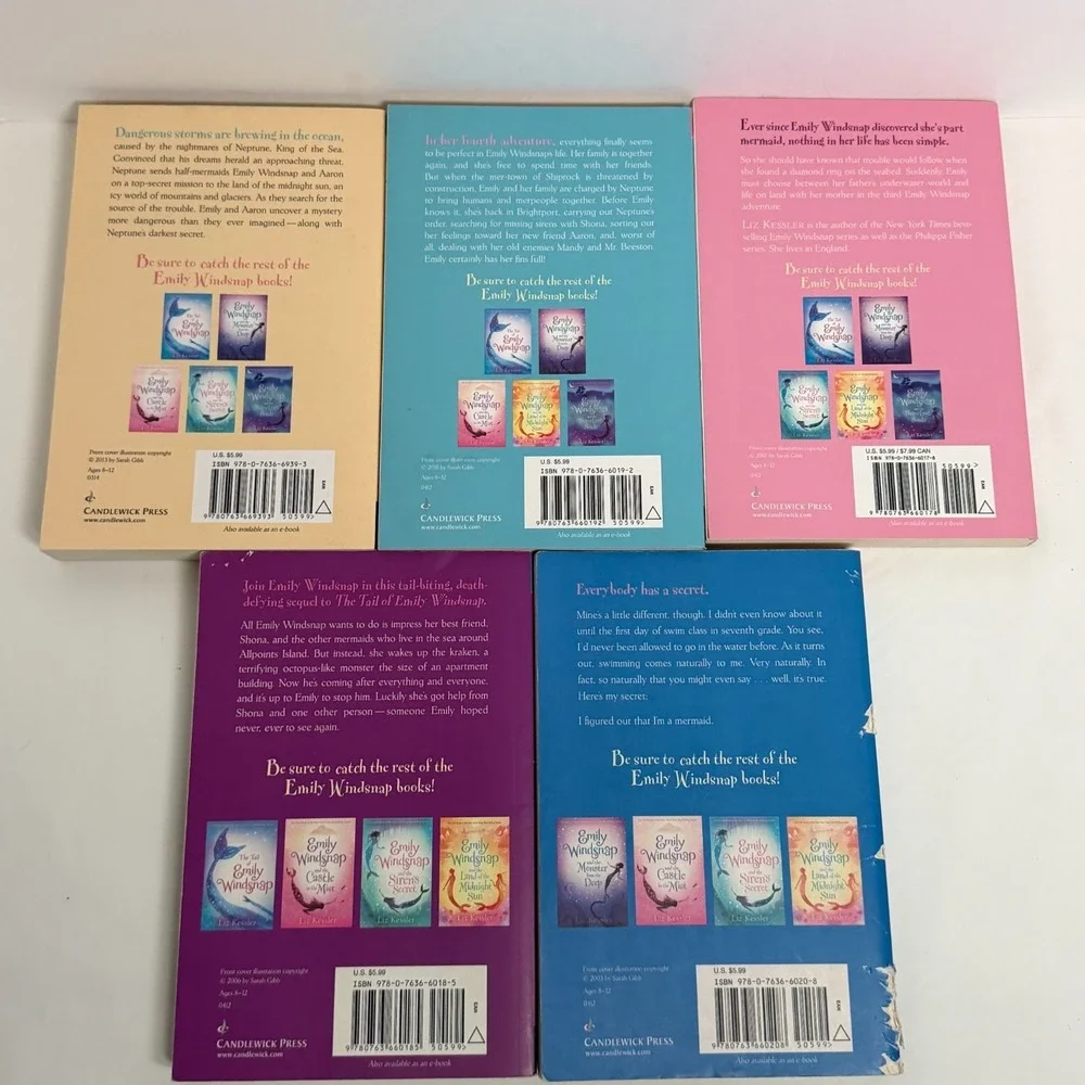 Emily Windsnap Series By Liz‎ Kessler PB Book Bundle Series 1,2,3,4,5